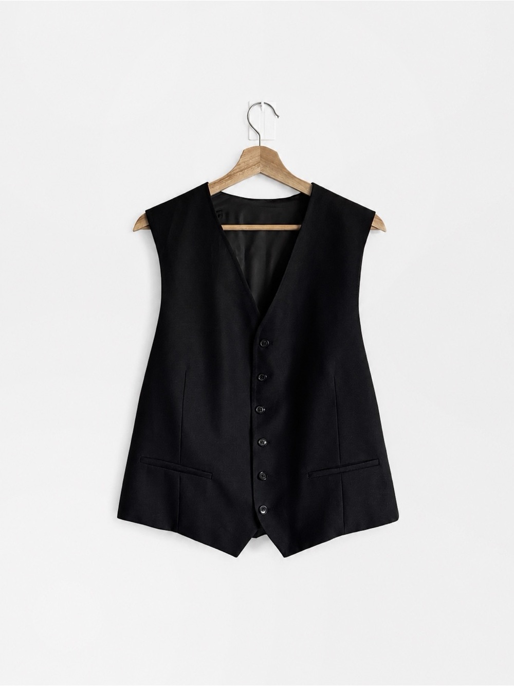 Minimal Wool Vest 54 Dark Gray